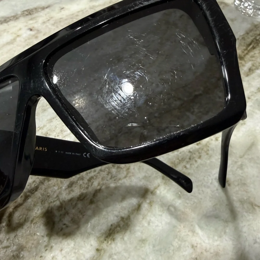 Celine Black Rectangular Sunglasses with Case - Picture 8 of 11